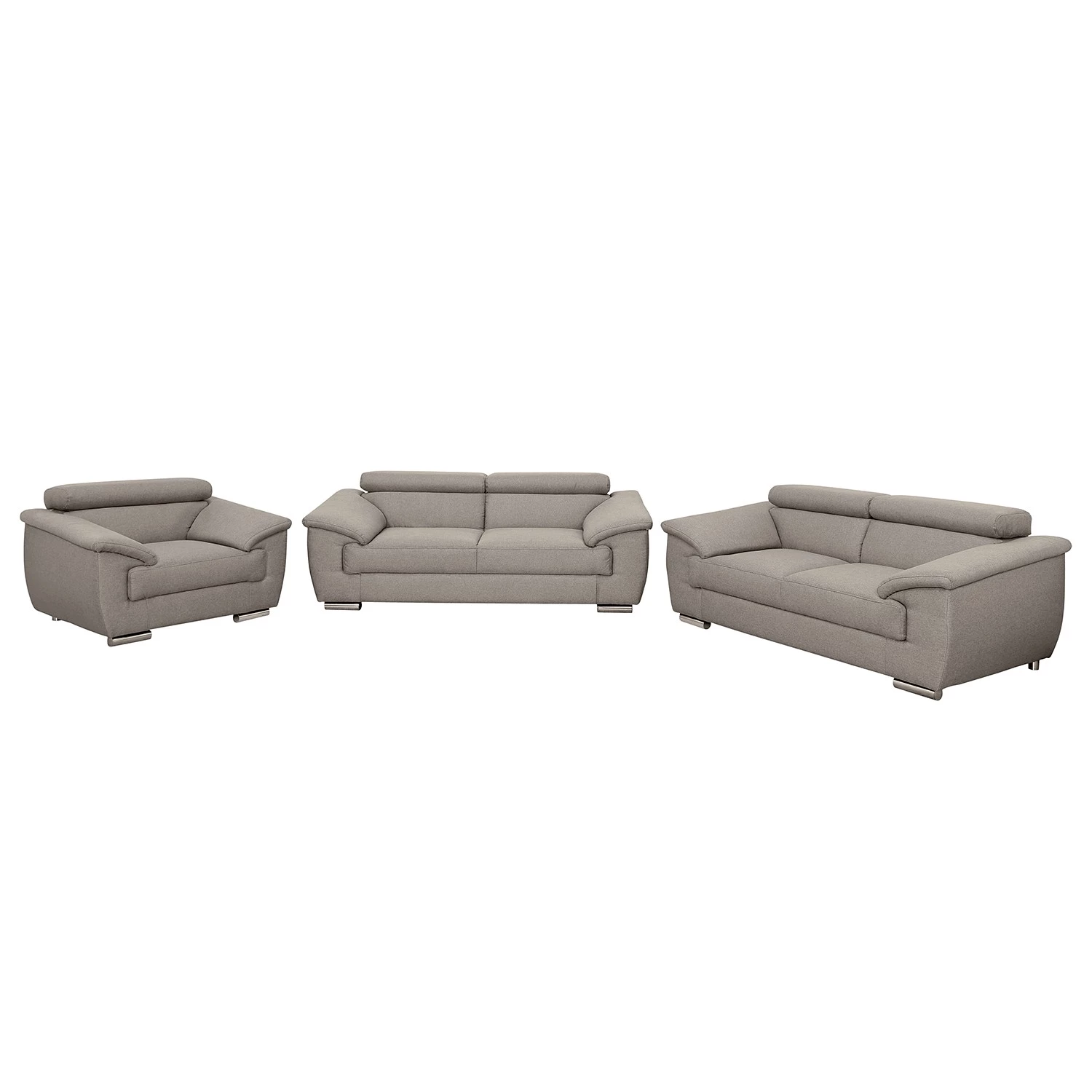 Modoform Ensemble de canapés Swain (3-2-1) - Tissu - Granit 3 Modoform Ensemble de canapés Swain (3-2-1) - Tissu - Granit