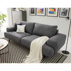 Fredriks Canapé Nampa II (3 places) - Tissu - Gris clair -Meubles de salon Soldes 1000183921 200211 09331600002 MOOD DETAILS P000000001000183921 mood