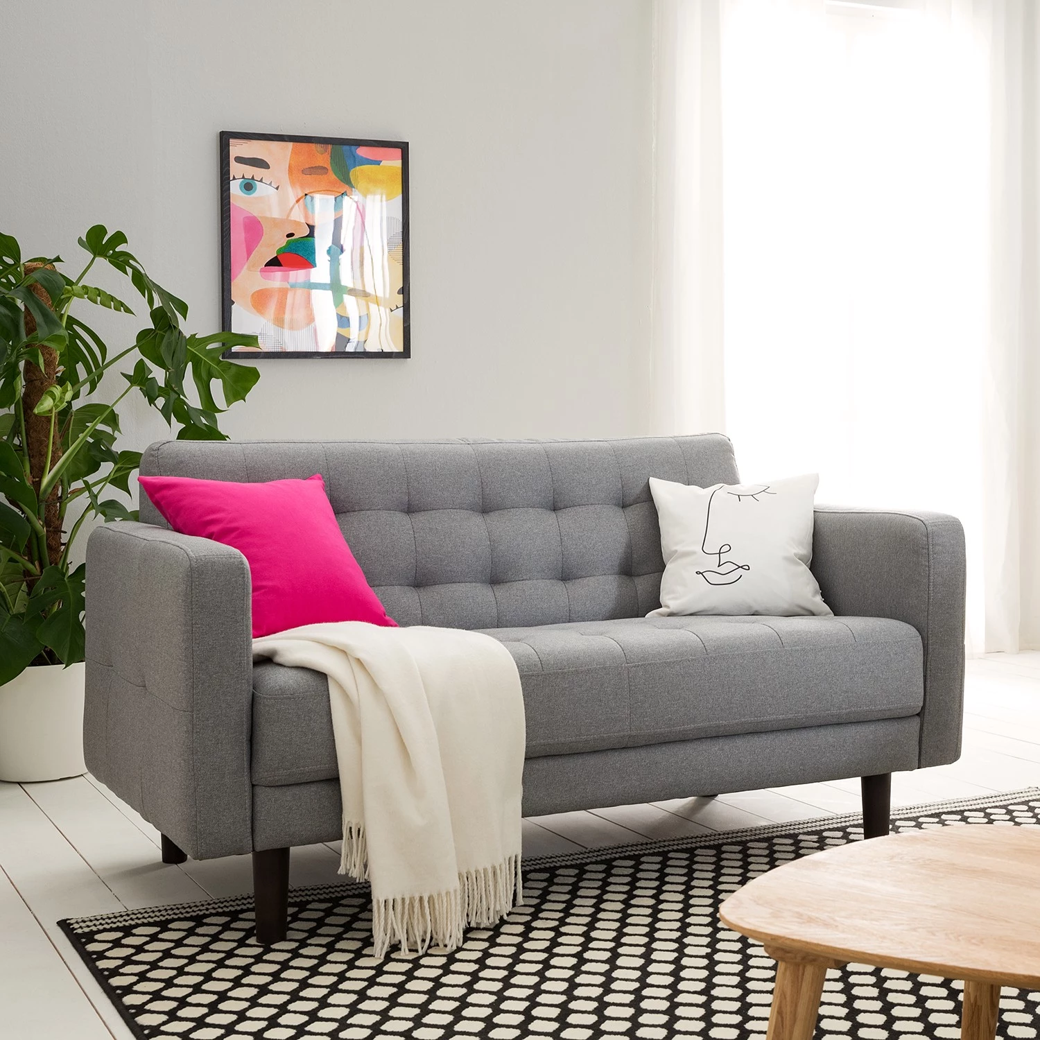 Mørteens Canapé Sindi II (2 places) - Tissu - Gris clair 5 Mørteens Canapé Sindi II (2 places) - Tissu - Gris clair – Image 3