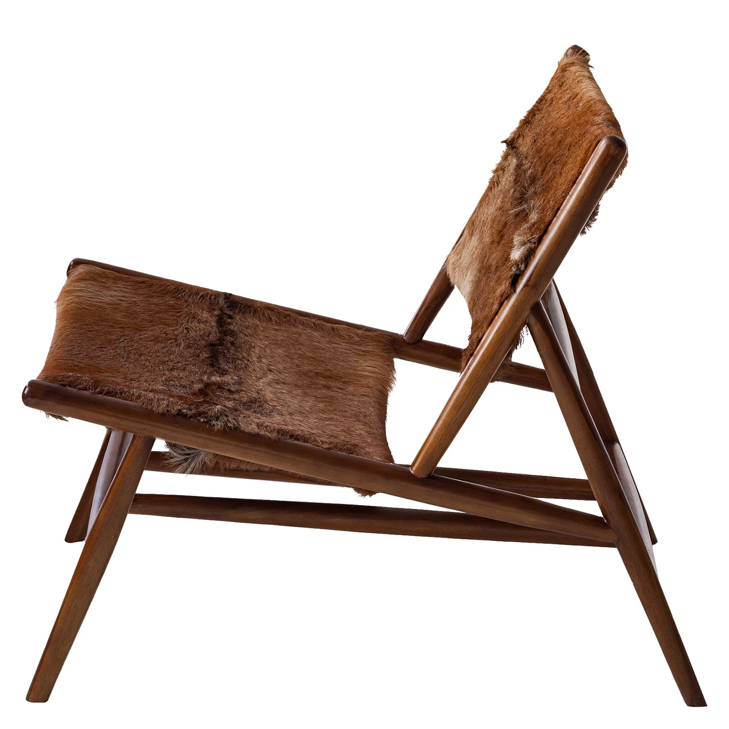 Ars manufacti Fauteuil design Howden - Poils de vache / Teck massif - Motif vache / Teck 6 Ars manufacti Fauteuil design Howden - Poils de vache / Teck massif - Motif vache / Teck – Image 4