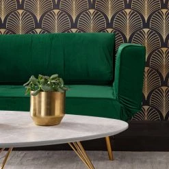 Jack & Alice Canapé convertible Behram III - Velours - Vert foncé -Meubles de salon Soldes 1000183953 200408 21120600006 DETAILS P000000001000183953