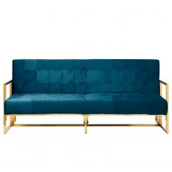 Jack & Alice Canapé convertible Cocora I - Velours - Bleu marine -Meubles de salon Soldes 1000183955 200204 08555600059 DETAILS P000000001000183955