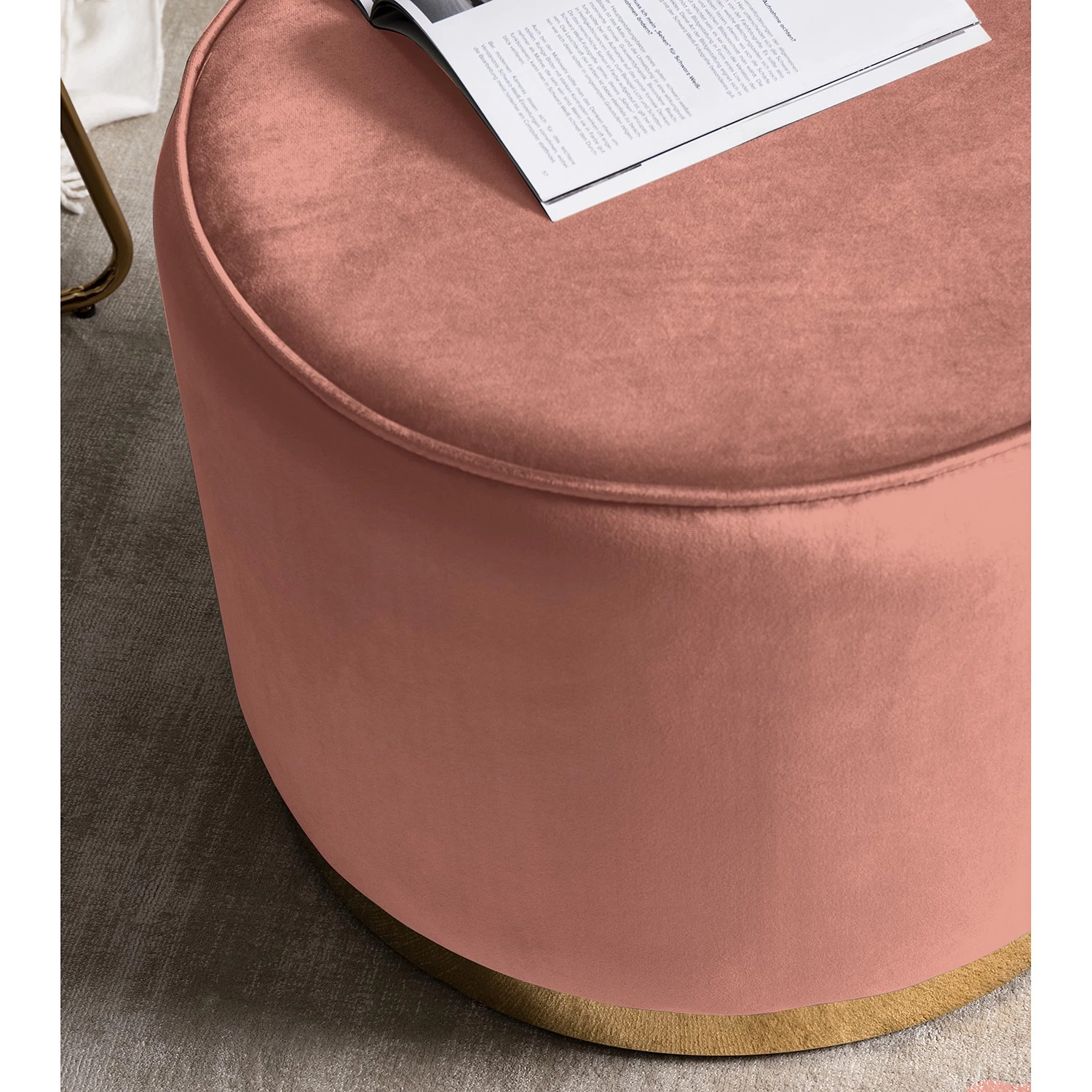 Jack & Alice Repose-pieds Velia - Velours - Mauve 11 Jack & Alice Repose-pieds Velia - Velours - Mauve – Image 9