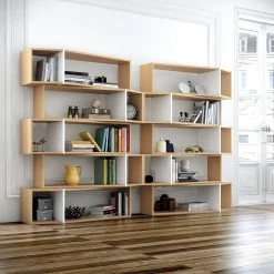 Temahome Étagères One II - Chêne / Blanc -Meubles de salon Soldes 1000183985 190806 13223100018 MOOD DETAILS P000000001000183985 mood