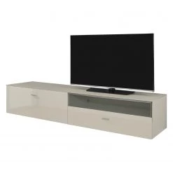 Now! by hĂĽlsta Meuble TV now no. 14 - Gris Sahara brillant - Alignement Ă gauche