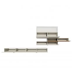 Now! by hülsta MeublesTV muraux now no. 14 II (4 él.) - Gris Sahara brillant -Meubles de salon Soldes 1000184122 191014 14551900021 DETAILS P000000001000184122