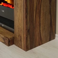 Naturoo Cheminée électrique Agra - Sheesham miel foncé -Meubles de salon Soldes 1000184350 190814 12103800156 DETAILS P000000001000184350