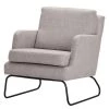 Norrwood Fauteuil Kopu I - Tissu - Tissu Noela: Gris clair