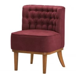 Norrwood Fauteuil Farida I - Velours - Microfibre Yona: Bordeaux
