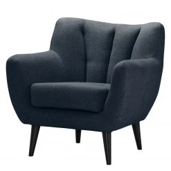 Norrwood Fauteuil Polva I - Velours - Tissu Nere: Bleu marine