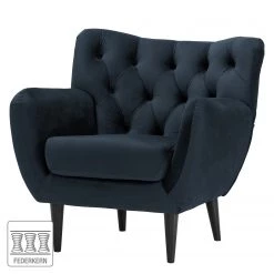 Norrwood Fauteuil Lowen I - Velours - Velours Ravi: Bleu foncé -Meubles de salon Soldes 1000185035 190903 16060401683 ICON DETAILS P000000001000185035 icon seal