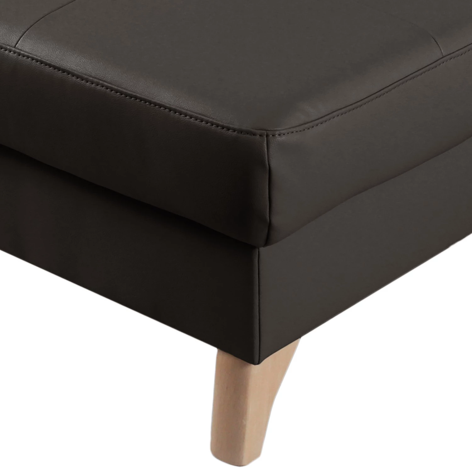 Naturoo Repose-pieds London - Cuir véritable / Imitation cuir - Marron foncé 6 Naturoo Repose-pieds London - Cuir véritable / Imitation cuir - Marron foncé – Image 4