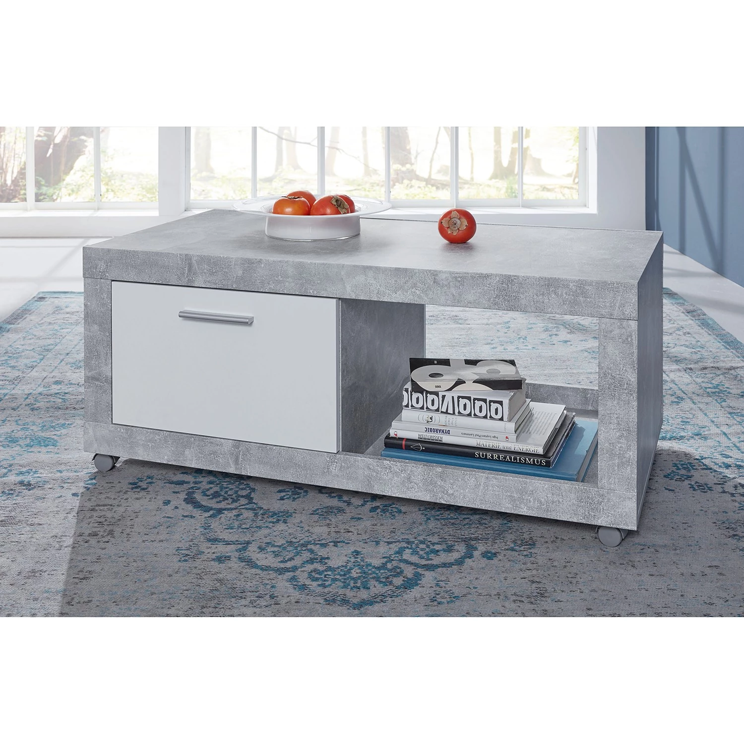 Trendteam Table basse Sevan - Imitation béton 4 Trendteam Table basse Sevan - Imitation béton – Image 2