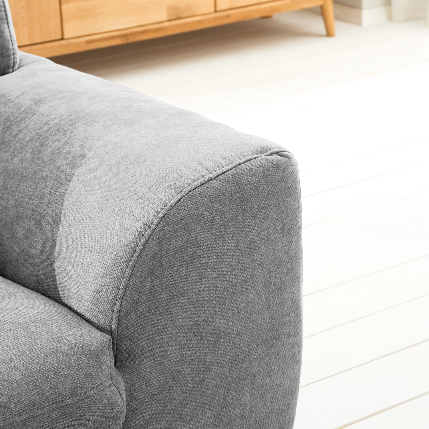 Loftscape Canapé d’angle Lefroy II - Tissu - Granit - Méridienne courte à gauche (vue de face) - Sans fonction 12 Loftscape Canapé d’angle Lefroy II - Tissu - Granit - Méridienne courte à gauche (vue de face) - Sans fonction – Image 10