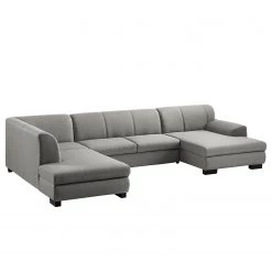 Loftscape Canapé panoramique Lefroy I - Tissage à plat - Gris - Méridienne courte à droite / longue à gauche (vue de face) - Sans fonction -Meubles de salon Soldes 1000186908 210323 15292702594 DETAILS P000000001000186908