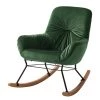 Mørteens Rocking chair Miles - Velours - Vieux vert -Meubles de salon Soldes 1000186961 210831 12185000001 IMAGE P000000001000186961
