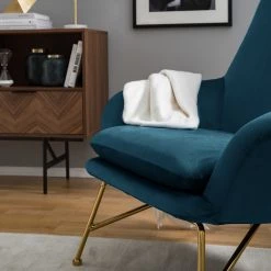 Jack & Alice Fauteuil Miena - Velours - Bleu marine 18 Jack & Alice Fauteuil Miena - Velours - Bleu marine -Meubles de salon Soldes 1000186972 210831 12185000017 MOOD DETAILS P000000001000186972 mood
