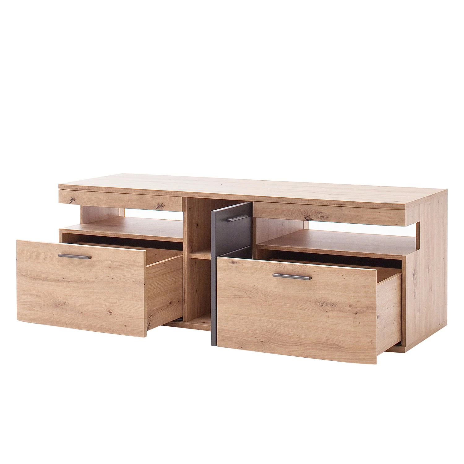 Naturoo Meuble TV Callington I - Imitation planches de chêne / Anthracite 5 Naturoo Meuble TV Callington I - Imitation planches de chêne / Anthracite – Image 3