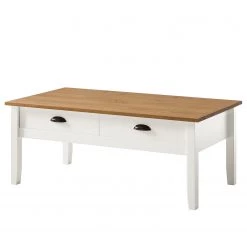 Maison Belfort Table basse Rivery - Pin massif - Blanc