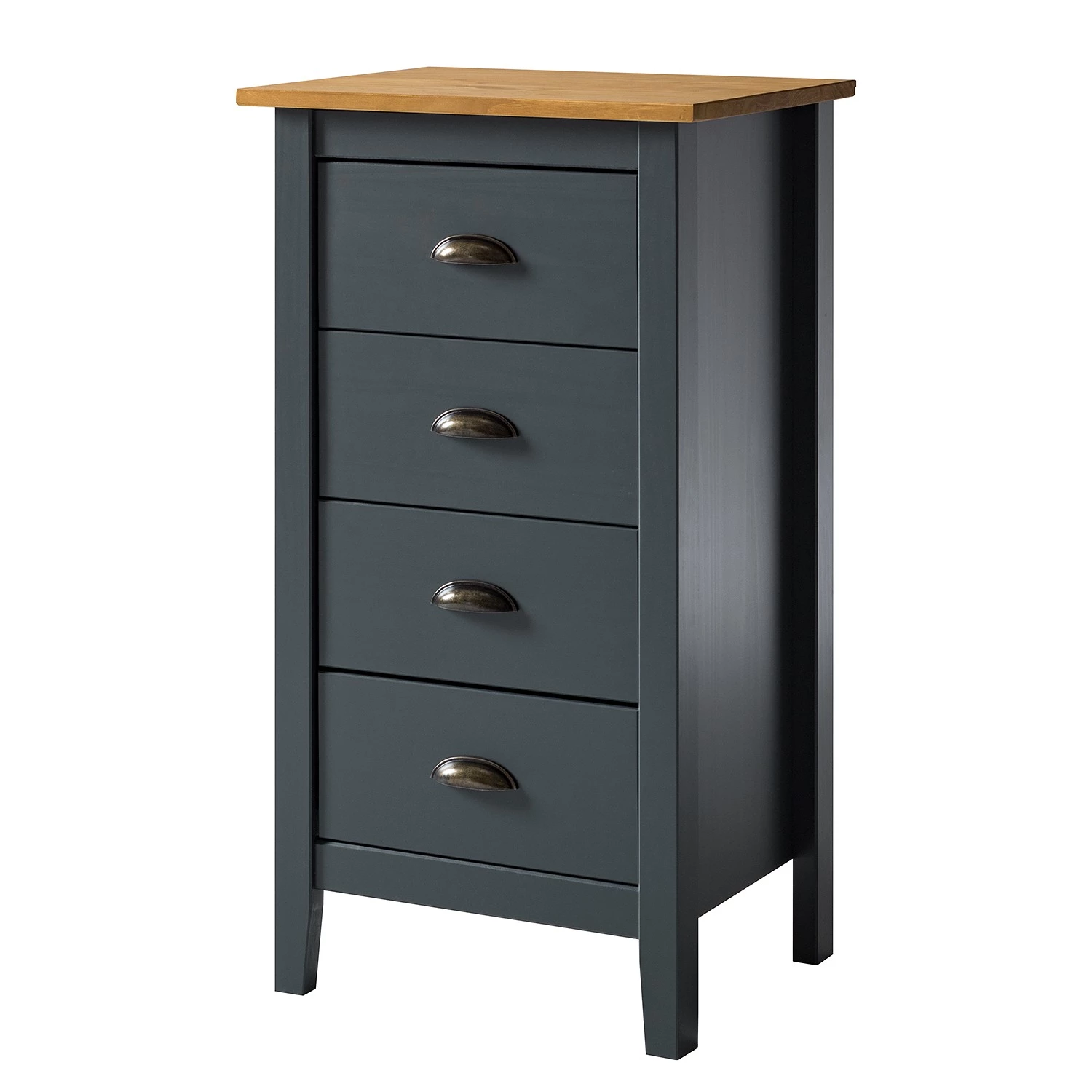 Maison Belfort Commode Rivery I - Pin massif - Anthracite 3 Maison Belfort Commode Rivery I - Pin massif - Anthracite