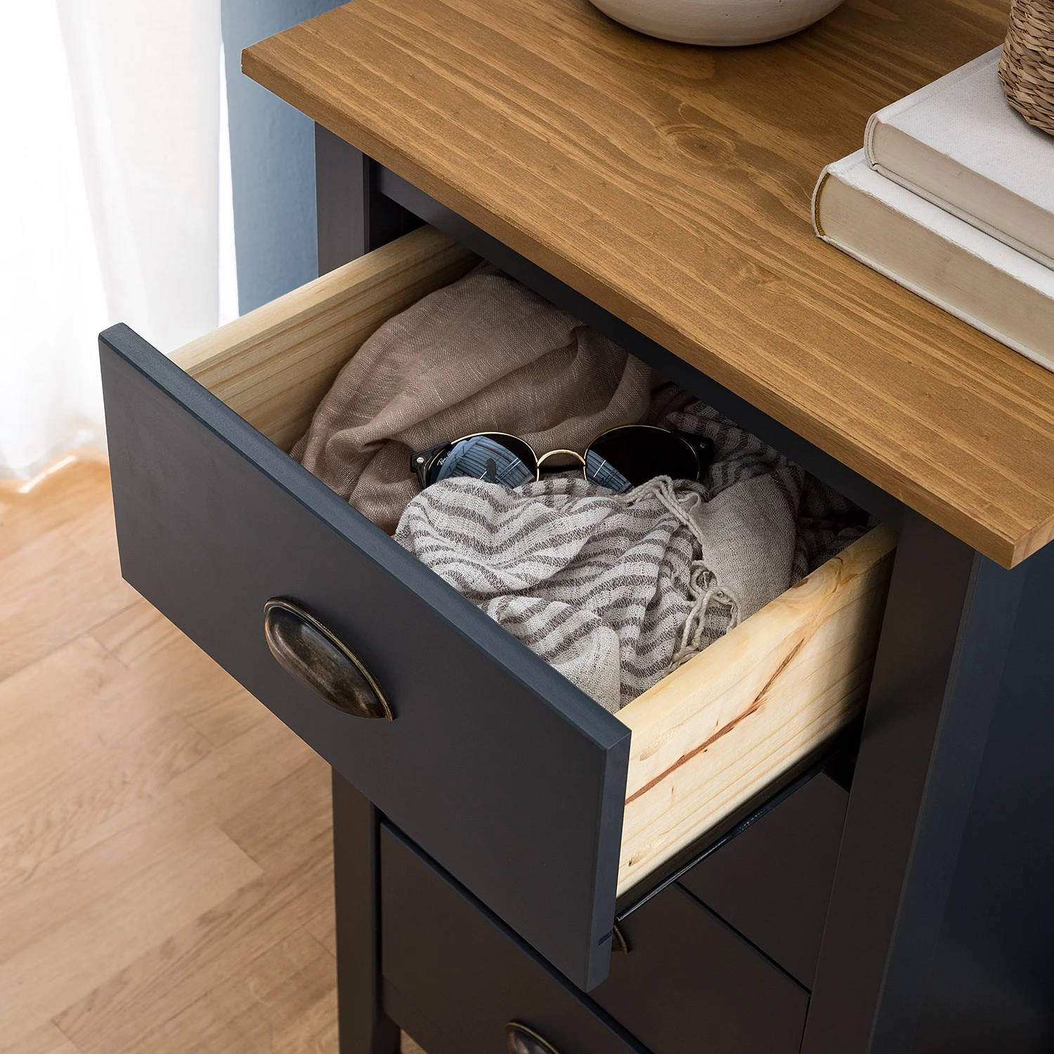 Maison Belfort Commode Rivery I - Pin massif - Anthracite 9 Maison Belfort Commode Rivery I - Pin massif - Anthracite – Image 7