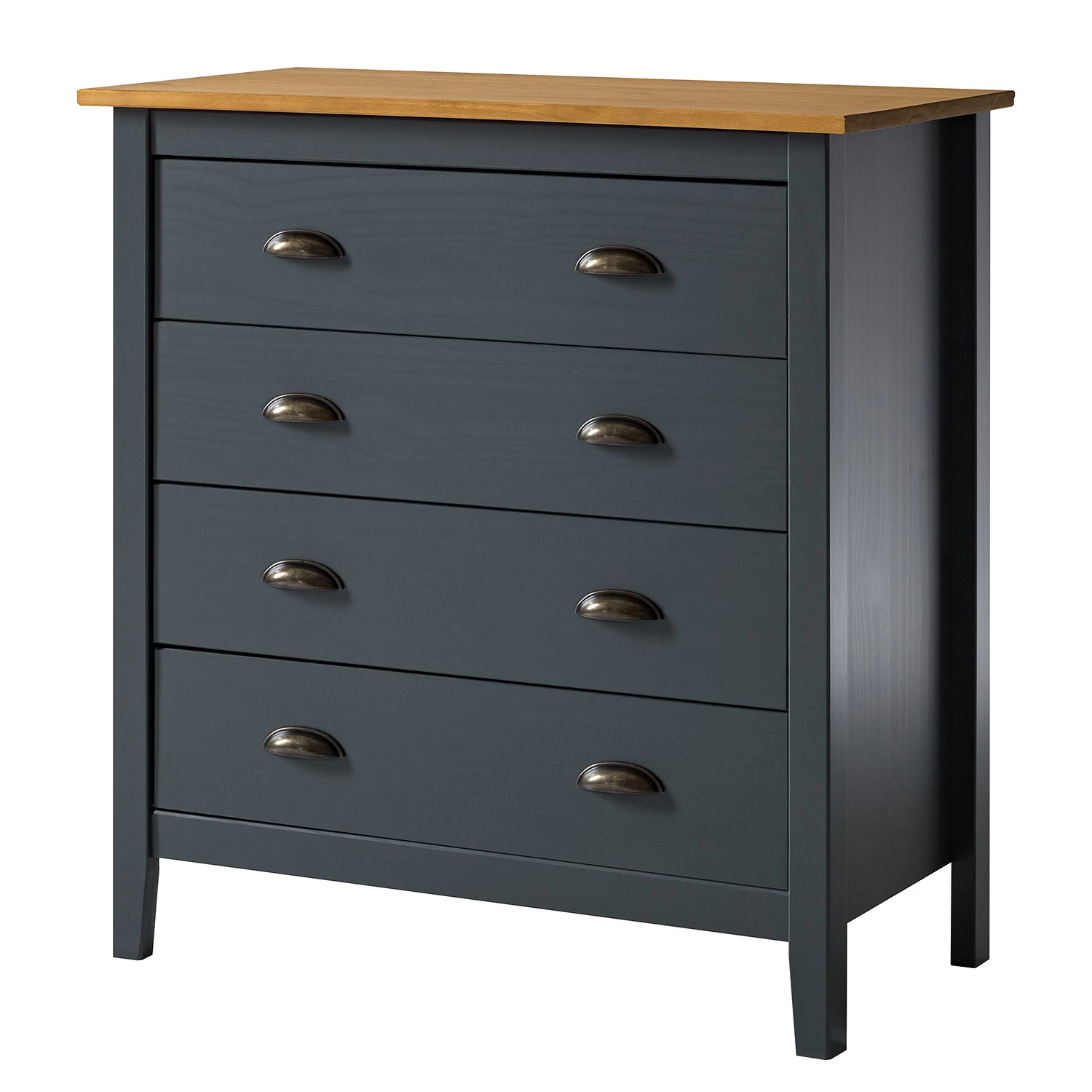 Maison Belfort Commode Rivery II - Pin massif - Anthracite 3 Maison Belfort Commode Rivery II - Pin massif - Anthracite