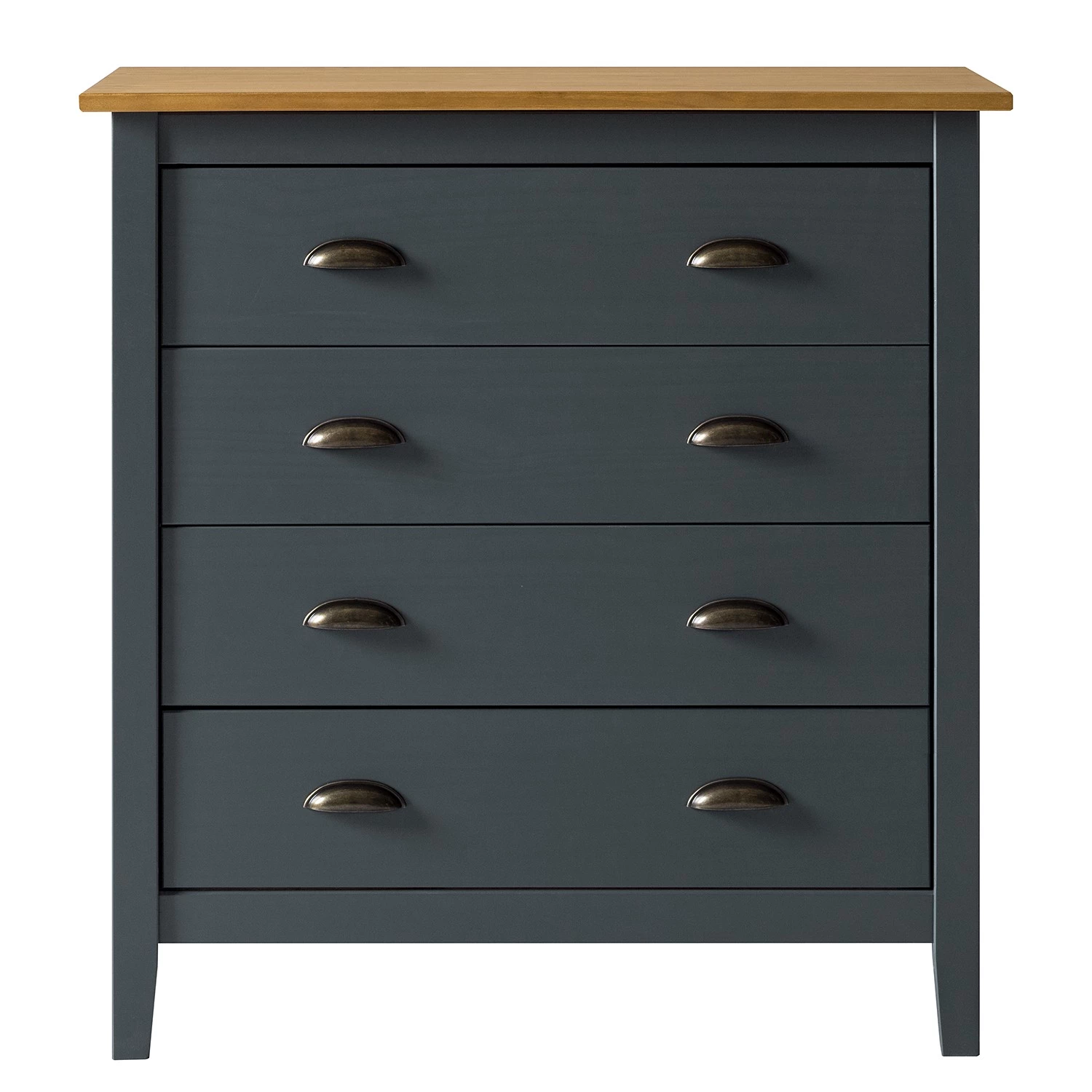 Maison Belfort Commode Rivery II - Pin massif - Anthracite 7 Maison Belfort Commode Rivery II - Pin massif - Anthracite – Image 5