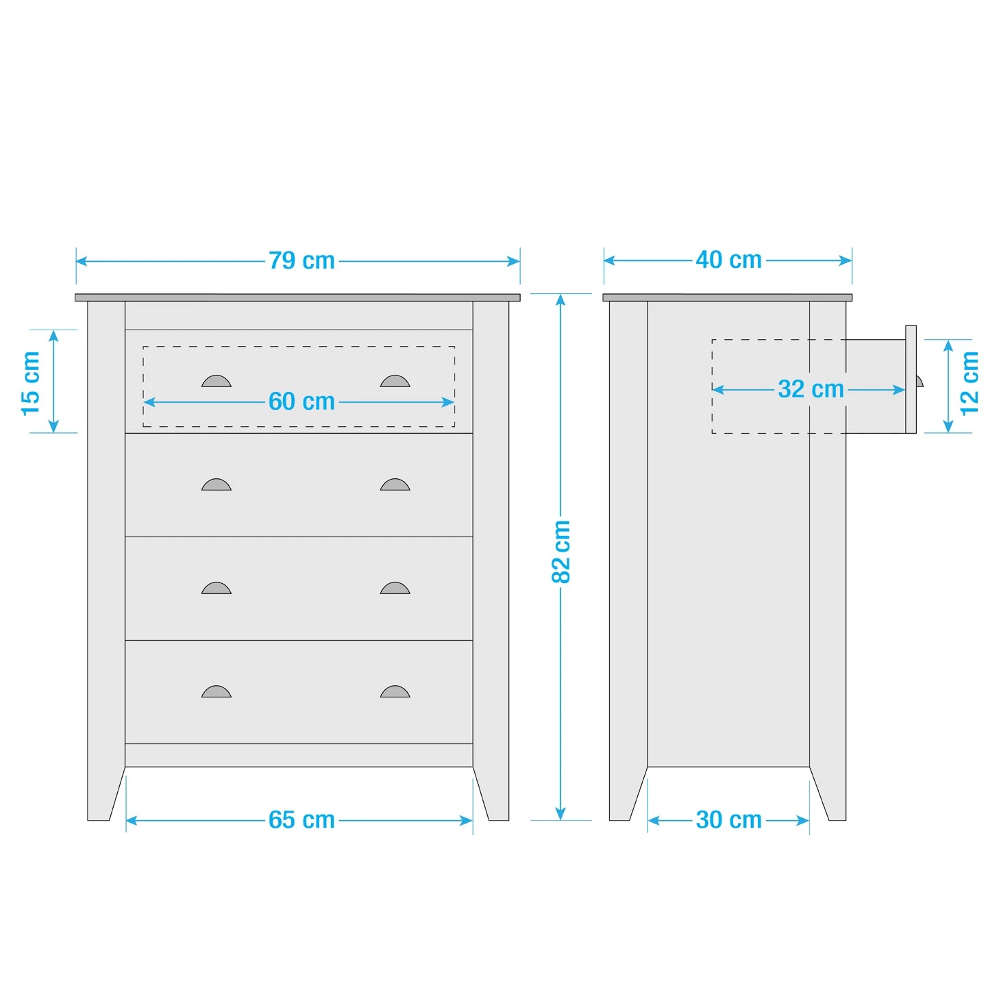 Maison Belfort Commode Rivery II - Pin massif - Anthracite 15 Maison Belfort Commode Rivery II - Pin massif - Anthracite – Image 13