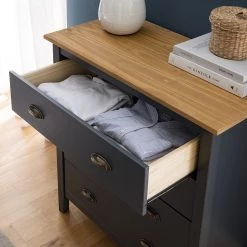 Maison Belfort Commode Rivery II - Pin massif - Anthracite 25 Maison Belfort Commode Rivery II - Pin massif - Anthracite -Meubles de salon Soldes 1000187578 201111 14522700021 DETAILS P000000001000187578