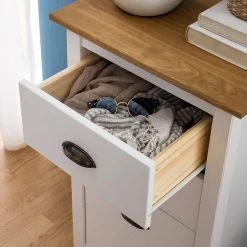 Maison Belfort Commode Rivery I - Pin massif - Blanc -Meubles de salon Soldes 1000187580 200312 14522800029 DETAILS P000000001000187580