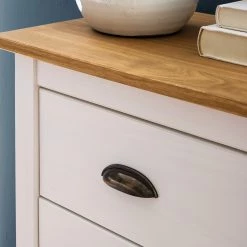 Maison Belfort Commode Rivery I - Pin massif - Blanc -Meubles de salon Soldes 1000187580 201111 14522800031 DETAILS P000000001000187580