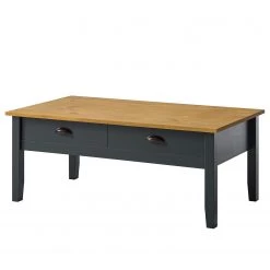 Maison Belfort Table basse Rivery - Pin massif - Anthracite