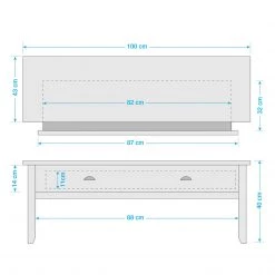Maison Belfort Table basse Rivery - Pin massif - Anthracite -Meubles de salon Soldes 1000187581 200214 06021600011 SKETCH DETAILS P000000001000187581 sketch