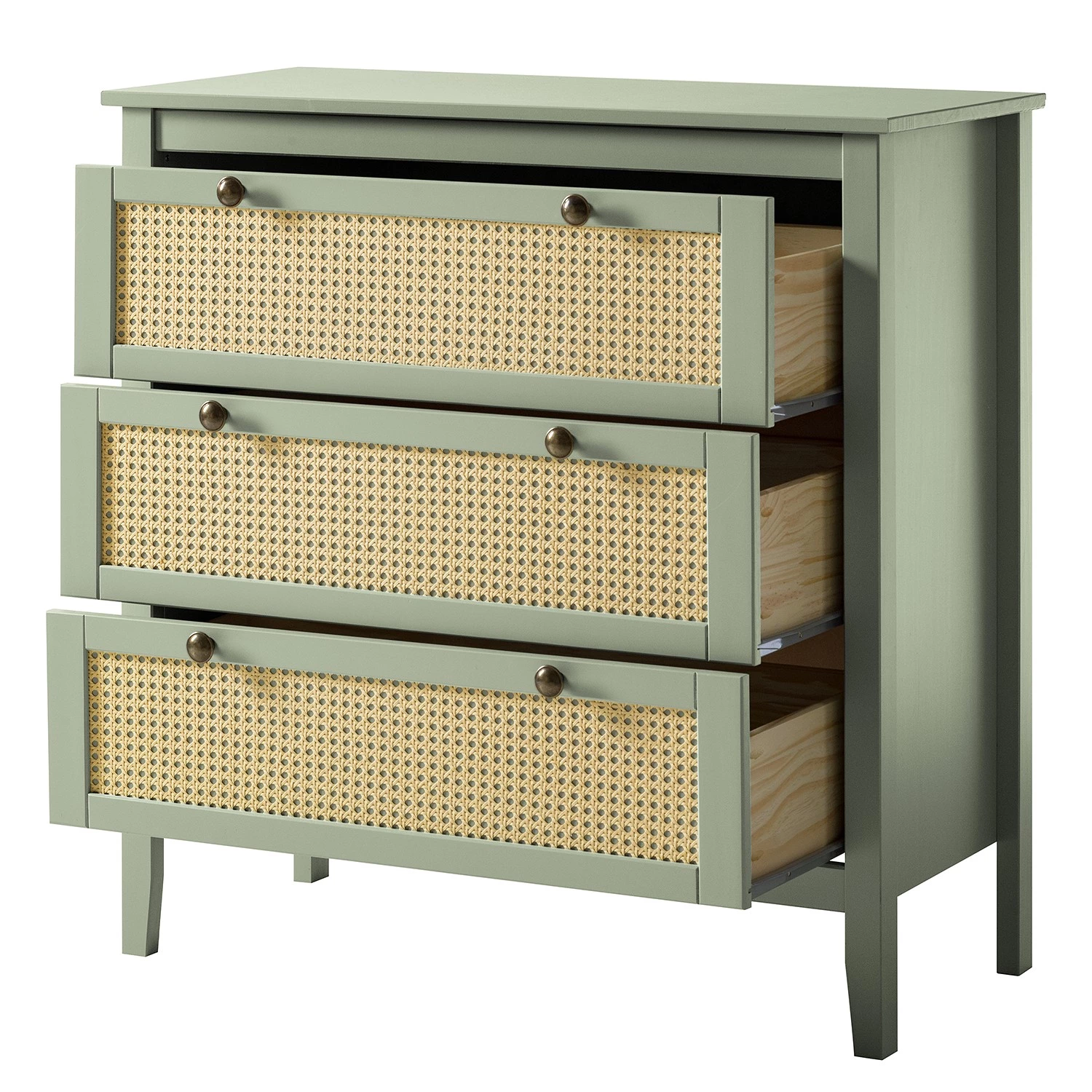 Maison Belfort Commode Belleria I - Pin massif - Vert olive clair 6 Maison Belfort Commode Belleria I - Pin massif - Vert olive clair – Image 4