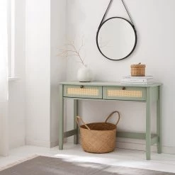 Maison Belfort Console Belleria - Pin massif - Vert olive clair -Meubles de salon Soldes 1000187593 200430 12443200012 MOOD DETAILS P000000001000187593 mood