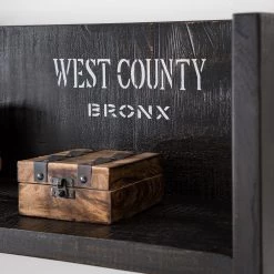 Ars manufacti Étagère murale Keyport - Manguier massif - Manguier noir -Meubles de salon Soldes 1000188116 200611 13094600002 DETAILS P000000001000188116