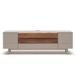 GWINNER Meuble TV Misano - Placage en bois véritable - Gris Sahara / Planches de chêne - Gris Sahara / Poutres en chêne - Avec éclairage -Meubles de salon Soldes 1000188659 190926 16594200061 DETAILS P000000001000188659