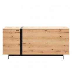 GWINNER Buffet Style - Placage en bois véritable / Métal - Chêne / Anthracite