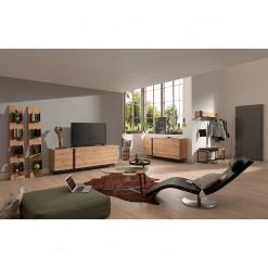 GWINNER Table basse Style II - Placage en bois véritable / Métal - Chêne / Anthracite -Meubles de salon Soldes 1000188731 190926 06090600053 MOOD DETAILS P000000001000188731 mood