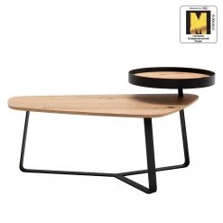GWINNER Table basse Style II - Placage en bois véritable / Métal - Chêne / Anthracite -Meubles de salon Soldes 1000188731 191119 12335600021 ICON DETAILS P000000001000188731 icon seal