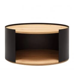 GWINNER Table basse Style I - Placage en bois véritable / Métal - Chêne / Anthracite