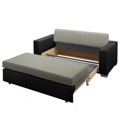 Fredriks Canapé convertible Latina XXI - Imitation cuir / Tissé à plat - Noir / Gris - Largeur : 150 cm -Meubles de salon Soldes 1000188971 191203 11543800450 DETAILS P000000001000188971