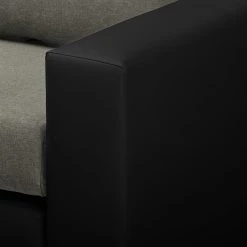 Fredriks Canapé convertible Latina XXI - Imitation cuir / Tissé à plat - Noir / Gris - Largeur : 150 cm -Meubles de salon Soldes 1000188971 191203 11543800456 DETAILS P000000001000188971