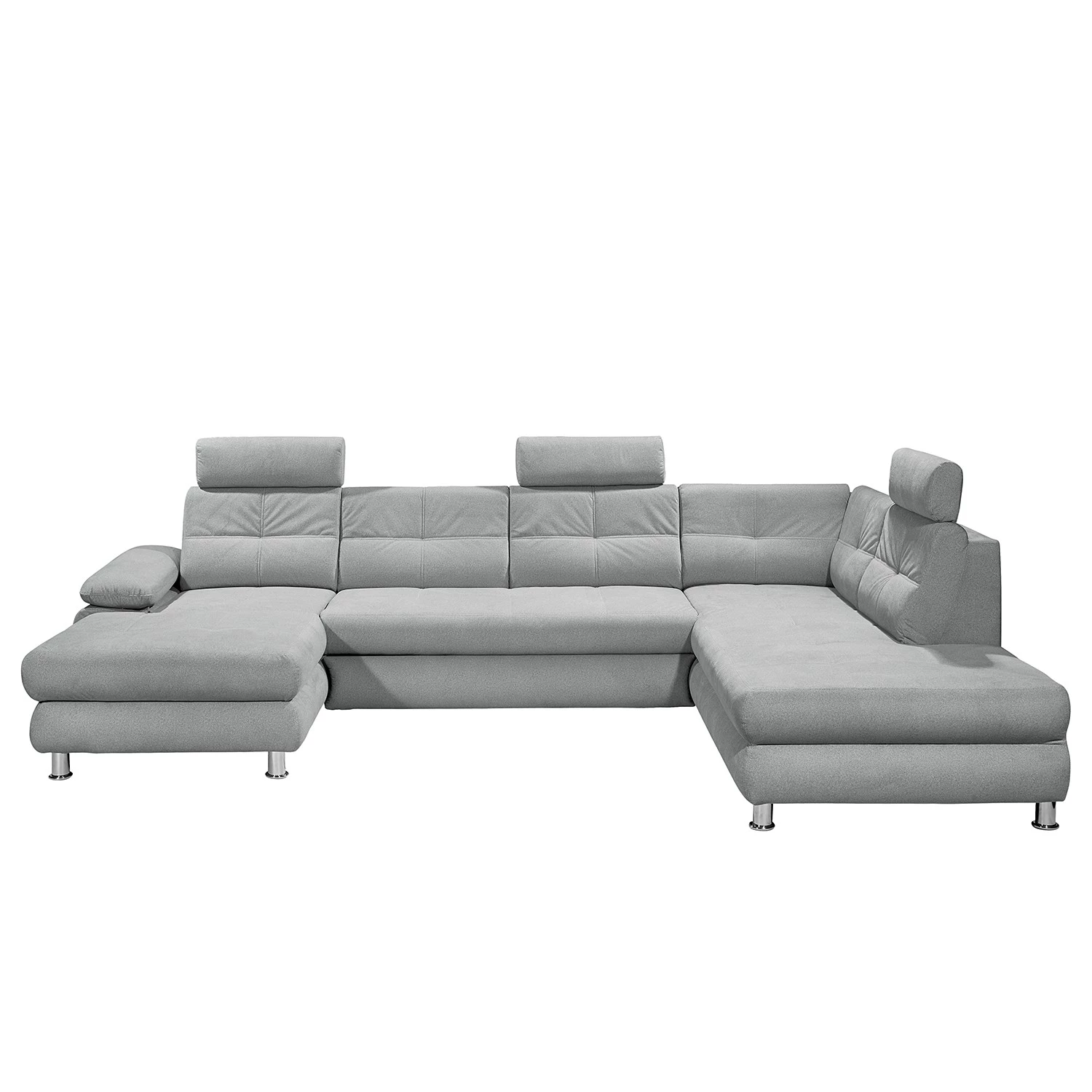 Fredriks Canapé panoramique Ordino - Tissu - Gris clair - Méridienne courte à gauche / longue à droite (vue de face) 9 Fredriks Canapé panoramique Ordino - Tissu - Gris clair - Méridienne courte à gauche / longue à droite (vue de face) – Image 7