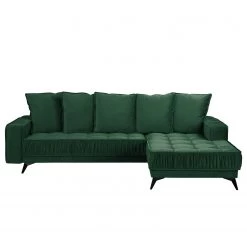 Jack & Alice Canapé d’angle Machado - Vert foncé - Méridienne courte à droite (vue de face) -Meubles de salon Soldes 1000189523 191011 18363200794 DETAILS P000000001000189523