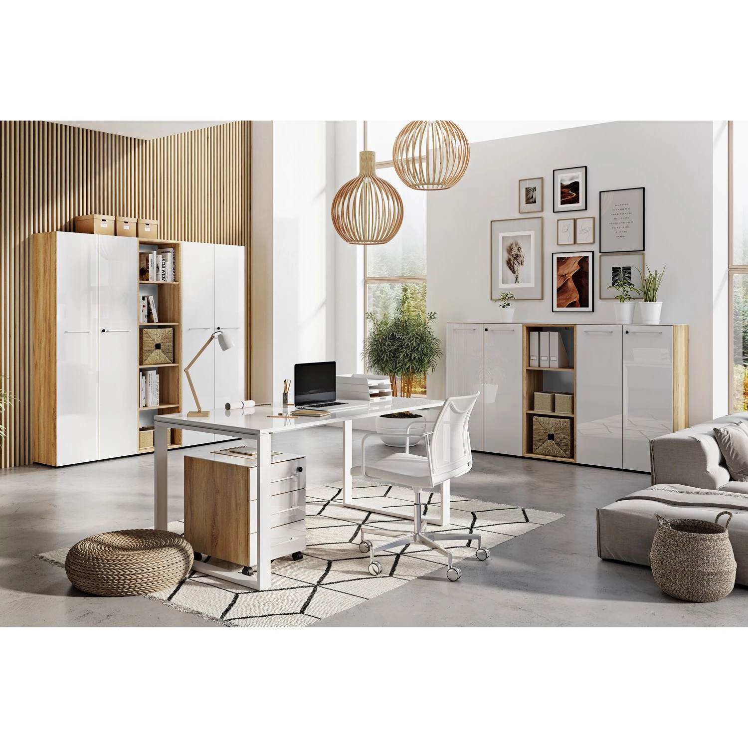 Germania Étagère Monteria - Imitation chêne de Navarre / Blanc 4 Germania Étagère Monteria - Imitation chêne de Navarre / Blanc – Image 2