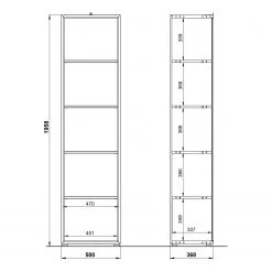 Germania Étagère Monteria - Imitation chêne de Navarre / Blanc 9 Germania Étagère Monteria - Imitation chêne de Navarre / Blanc -Meubles de salon Soldes 1000189531 191022 12044700049 SKETCH DETAILS P000000001000189531 sketch