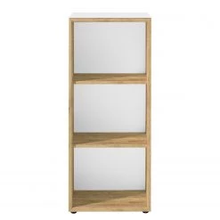 Germania Étagère Monteria - Verre - Blanc / Imitation chêne de Navarre -Meubles de salon Soldes 1000189533 191022 12044900060 DETAILS P000000001000189533