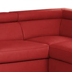 Loftscape Canapé d’angle Martinez - Cuir véritable / Imitation cuir - Rouge - Méridienne longue à droite (vue de face) - Fonction couchage - Coffre de lit -Meubles de salon Soldes 1000189586 191016 15031500271 DETAILS P000000001000189586