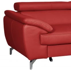 Loftscape Canapé d’angle Martinez - Cuir véritable / Imitation cuir - Rouge - Méridienne longue à droite (vue de face) - Fonction couchage - Coffre de lit -Meubles de salon Soldes 1000189586 191016 15031600272 DETAILS P000000001000189586
